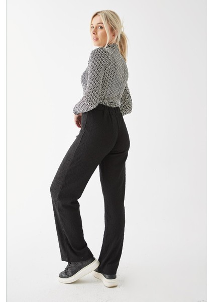 Fashıon Frıends Jakarlı Bayan Pantolon 23K0810K1