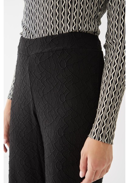 Fashıon Frıends Jakarlı Bayan Pantolon 23K0810K1
