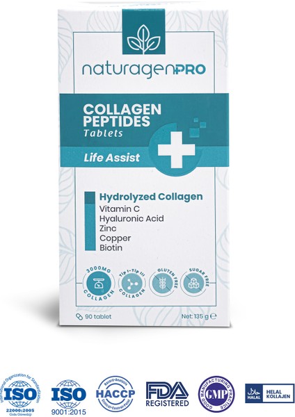 Pro  2X90 Tablet Hidrolize Collagen(Tip-1&Tip-3 Hyaluronic Acid,Vitamin C,Biotin,Çinko,Bakır)