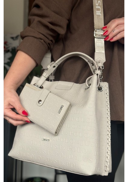 4 Bölmeli Büyük Boy Örgülü Model Ayarlanabilir Askılı Kadin Omuz Cantasi 4031 Taş Kombin