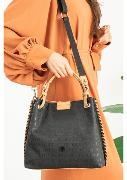 4 Bölmeli Büyük Boy Örgülü Model Ayarlanabilir Askılı Kadin Omuz Cantasi 4031 Siyahtaba-Kombin fiyatları