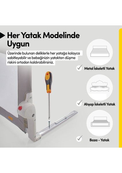 Çocuk Yatak Koruyucu Bariyeri ve Yatak Korkuluğu, Ekstra Dolgulu Kumaş