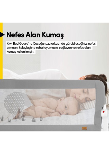 Çocuk Yatak Koruyucu Bariyeri ve Yatak Korkuluğu, Ekstra Dolgulu Kumaş