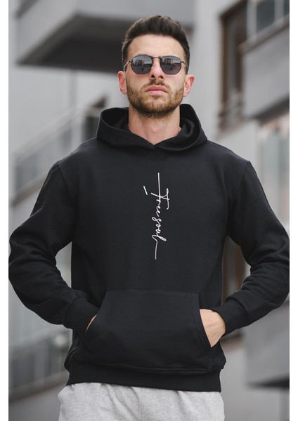 Free Soul Ön Baskılı Pamuklu Erkek Sweatshirt