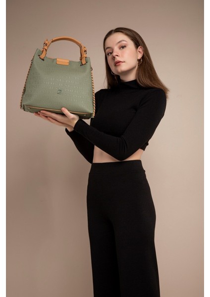 4 Bölmeli Büyük Boy Örgülü Model Ayarlanabilir Askılı Kadin Omuz Cantasi 4031 Yesil fiyatları