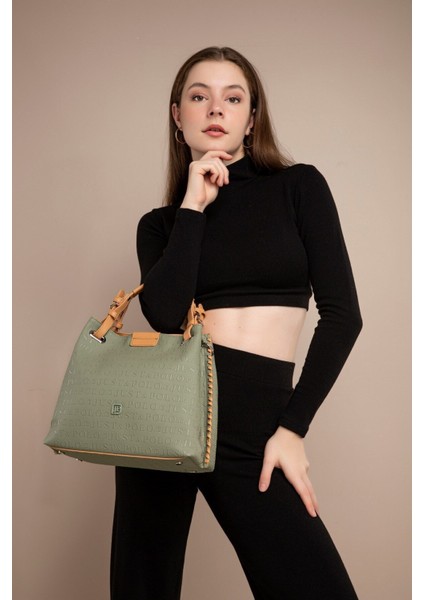 4 Bölmeli Büyük Boy Örgülü Model Ayarlanabilir Askılı Kadin Omuz Cantasi 4031 Yesil fırsatları