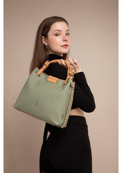 4 Bölmeli Büyük Boy Örgülü Model Ayarlanabilir Askılı Kadin Omuz Cantasi 4031 Yesil indirimleri