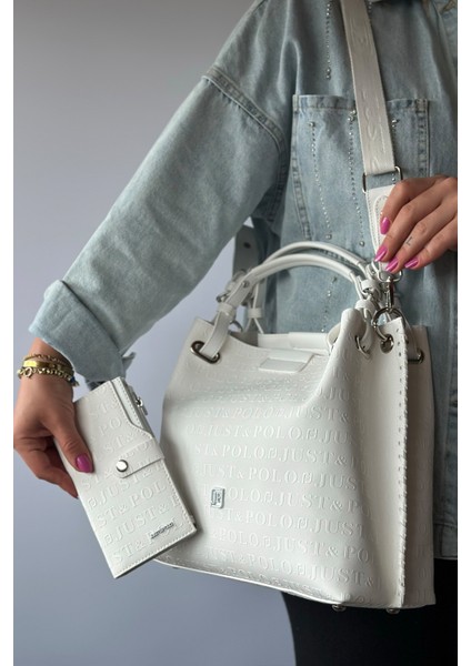 4 Bölmeli Büyük Boy Örgülü Model Ayarlanabilir Askılı Kadin Omuz Cantasi 4031 Düz Beyaz Kombin modelleri