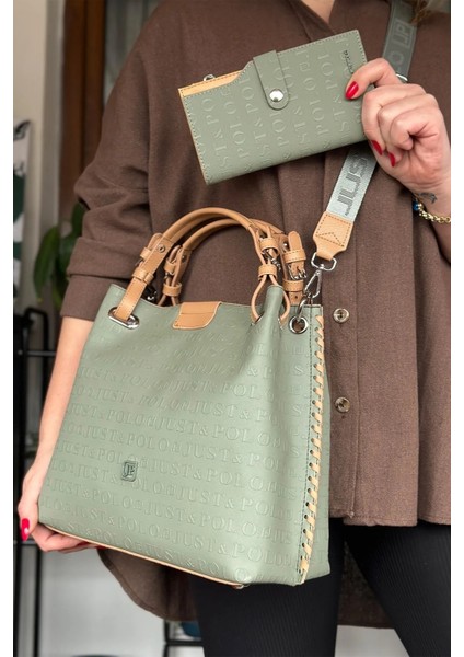 4 Bölmeli Büyük Boy Örgülü Model Ayarlanabilir Askılı Kadin Omuz Cantasi 4031 Yeşil Kombin fiyatları