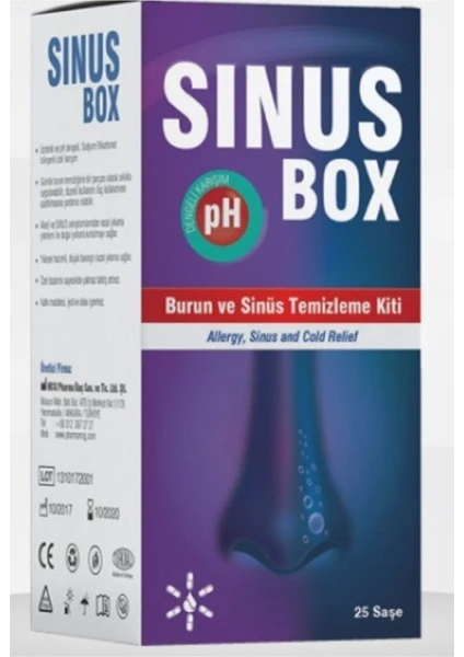 Sinus Box Yetişkin Burun ve Sinus Temizleme Kiti 25 Saşe