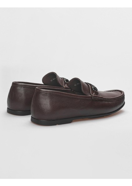Deri Kahverengi Tokalı Erkek Loafer modelleri
