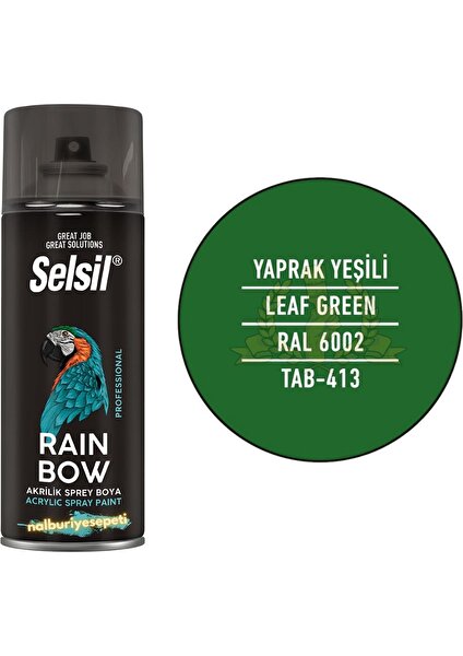 Rainbow Akrilik Sprey Boya Yaprak Yeşil 400 Ml. - Ral6002