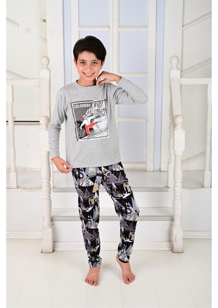 Erkek Çocuk Uzun Kollu Pijama Takımı Colarado Gri fiyatları