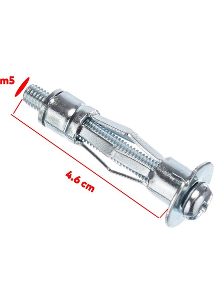 Çelik Alçıpan Ve Boşluk Dübel Frt Tuğla Duvar Bims Paraşüt Dübeli 5X46 Metal 5 Adet