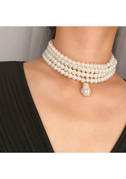 İpar Aksesuar Choker Şık Inci Kolye