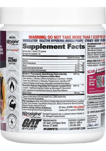 Nitraflex Burn 7 57 Oz (214 5 G) fiyatları