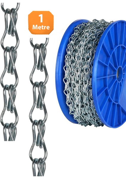 Florasan Zinciri, Çiçeklik Zinciri, Rezervuar Zinciri, Avize Zinciri, 1 Metre - Nikel Renk