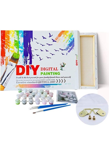 Dıy Boyama Seti Dijital Baskılı Tuval Kit 40*50 W4893