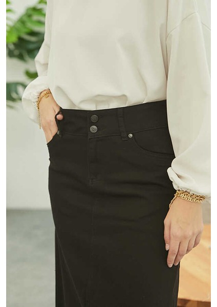 2254- Klasik Gabardin Etek Siyah fiyatları