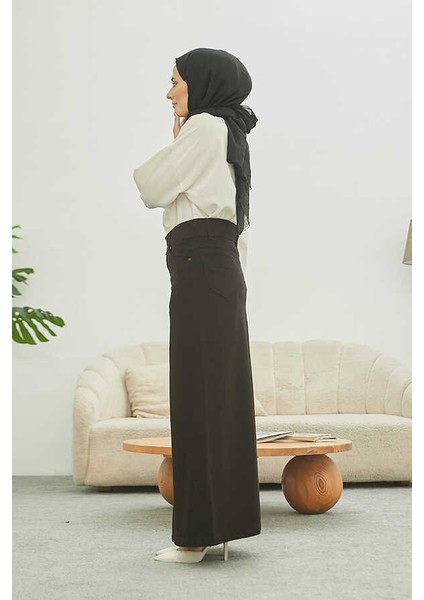 2254- Klasik Gabardin Etek Siyah modelleri