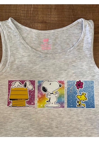 22X7 cm Ütü Ile Yapışan Snoppy 3 Lü Transfer Baskı Aplike Tişört Baskı