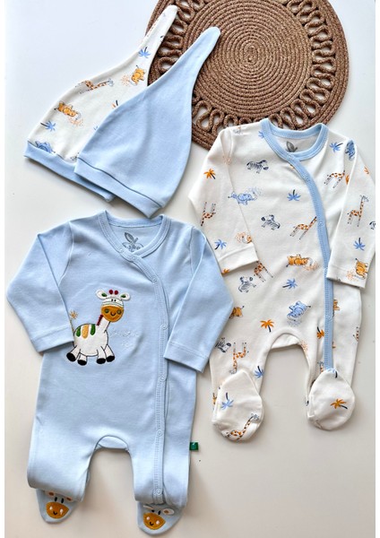 Zürafa Figürlü 4 Parça Tulum Set