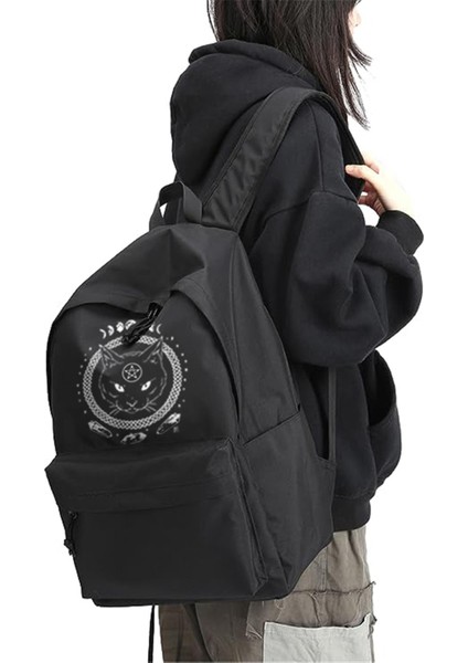 Tarot Cat Baskılı Sırt Çantası