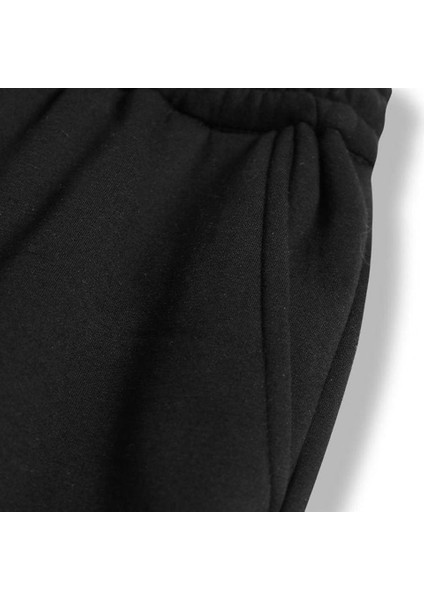 Rock Serisi Nirvana Smile Baskılı Oversize Unisex Siyah Eşofman Altı