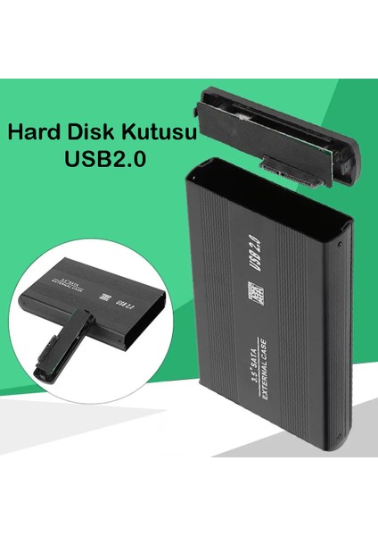 3.5 Inç USB 2.0 Harddisk HDD Kutusu Alüminyum SSD Sata Harici Hard Disk Kutu