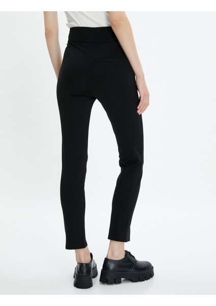 Tayt Pantolon Yırtmaç Detaylı Yüksek Belli Beli Lastikli fırsatları