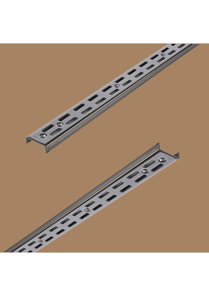 2 Adet Siyah Konik Dikme, 4X200 cm Çift Delikli Askı Demiri, Ayakkabı, Giyim Mağaza Dekorasyon Aracı