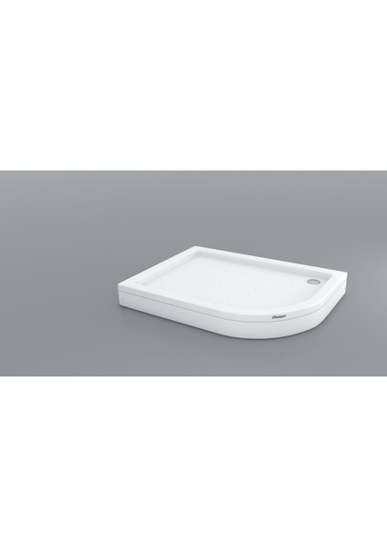 100X120 Oval Asimetrik Duş Teknesi (Panelli)