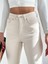 Kadın Düz Mom Kot Pantolon Bej 1