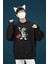 Tom Ve Jerry Çiftler Için Baskılı Kapüşonlu Sweatshirt 2
