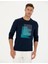 Pierre Cardin Erkek Lacivert Regular Fit Sweatshirt 50273421-VR033 4