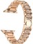 Kayış ve Apple Watch Kayışı Iwatch Serisi 7/6/5/4/3/2/1 Metal Uyumlu Üç Boncuklu Elmas Kayış ---Gül Altın (38/40/41MM) (Yurt Dışından) 1