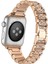 Kayış ve Apple Watch Kayışı Iwatch Serisi 7/6/5/4/3/2/1 Metal Uyumlu Üç Boncuklu Elmas Kayış ---Gül Altın (38/40/41MM) (Yurt Dışından) 3
