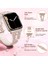 Apple Watch Bantları Için Bling Ince Bant Için 45MM 44MM 42MM Serisi 7 Se 6 5 4 3 2 1, Iwatch Tüm Serilerle Uyumlu Kadın Parıltılı Silikon Kayış Aksesuarları (45MM/44MM/42MM, Altın) (Yurt Dışından) 3