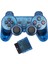 Kablosuz Denetleyici Çift Şok Titreşim Doğru Kontrol Kablosuz Sony Ps2 Playstation 2.4g Gamepad Joystick Uzaktan Kumanda Şeffaf Mavi (Yurt Dışından) 1