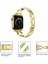 Apple Watch Band ile Uyumlu Bling Elmas Taklidi Yedek Metal Kayış --- Altın (42/44/45MM) (Yurt Dışından) 4
