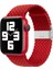 Apple Watch Bantları ile Uyumlu 38MM 40MM 41MM, Gerilebilir Örgülü Solo Döngü Elastik Kadın Erkek Yedek Spor Bileklik, Paslanmaz Çelik Tokalı Kırmızı (Yurt Dışından) 1