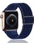 Apple Bantlarıyla Uyumlu Esnek Kayış Iwatch 7 Için Ayarlanabilir Esnek Örgülü Elastik Örgü Naylon --- Koyu Mavi (42/44/45MM) (Yurt Dışından) 1
