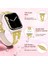 Apple Watch Bantları Için Bling Ince Bant Için 45MM 44MM 42MM Serisi 7 Se 6 5 4 3 2 1, Iwatch Tüm Serilerle Uyumlu Kadın Parıltılı Silikon Kayış Aksesuarları (45MM/44MM/42MM, Sarı) (Yurt Dışından) 3