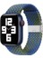 Apple Watch Bantları ile Uyumlu 38MM 40MM 41MM, Gerilebilir Örgülü Solo Döngü Elastik Kadın Erkek Yedek Spor Bileklik, Paslanmaz Çelik Tokalı Mavi Yeşil (Yurt Dışından) 1