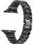 Kayış ve Apple Watch Kayışı Iwatch Serisi 7/6/5/4/3/2/1 Metal Uyumlu Üç Boncuklu Elmas Kayış --- Siyah (38/40/41MM) (Yurt Dışından) 1