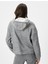 Kapşonlu Sweatshirt Yarım Fermuarlı Rahat Kesim 4