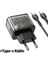 Hc Seri Şarj Akım Korumalı Qc3.0 20W Type-C USB Şarj Başlığı ve 1mt Type-C Kablo Şarj Seti 3