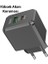 Hc Seri Akım Koruma QC3.0+20W Şarj Başlık Usb+Type-C Girişli Şarj Aleti Type-C Girişli Hızlı Şarj Adaptörü 3
