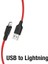 Hc Series 1mt 2.4A USB To iPhone Lightning Ultra Hızlı Şarj ve Data Kablosu, Akım ve Isı Korumalı Kopmaz Kablo 4