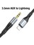 1 Metre iPhone Lightning To 3.5mm Aux Audio Ses Aktarım Kablosu, Iphone 11,12,13,14 Ile Uyumlu 2